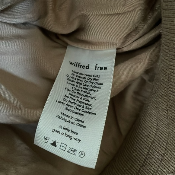 Aritzia Wilfred Free Zip-Up The Teddy Jacket Sz:S Beige - Picture 13 of 13